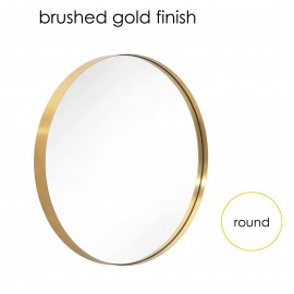 MR315GD  31.5" Round Bath Mirror Brushed Gold Finish 