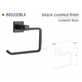 B85250BLK Wall Mount Bathroom Black Tissue Roll Holder Hanger Toilet Paper Holder, Bathroom Kitchen Paper Towel Dispenser , ALL SOLID BRASS MADE Black Coated Finish. High Quality Bath Hardware Home Decor Decorative