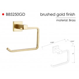 B85250GD Wall Mount Bathroom Gold Tissue Roll Holder Hanger Toilet Paper Holder, Bathroom Kitchen Paper Towel Dispenser , ALL SOLID BRASS MADE Gold Brushed Finish. High Quality Bath Hardware Home Decor Decorative