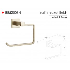 B85250SN Wall Mount Bathroom Satin Nickel Tissue Roll Holder Hanger Toilet Paper Holder, Bathroom Kitchen Paper Towel Dispenser , ALL SOLID BRASS MADE Satin Nickel Finish. High Quality Bath Hardware Home Decor Decorative