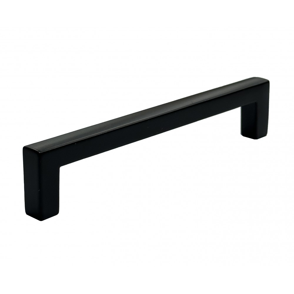 P88512BLK Flat Black Finish Powder Coated Post-Modern Design Style Kitchen Cabinet Pull Handle Closet Wood Door Pull Handle Cabinet Door Decorative Cabinet Hardware Home Decor Furniture Pull Drawer Handle Cupboard Pull
