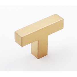 P585870GD Gold Brushed Stainless Steel Euro Style Square Bar Pull Handle Dia:1/2"X1/2"(12X12mm)
