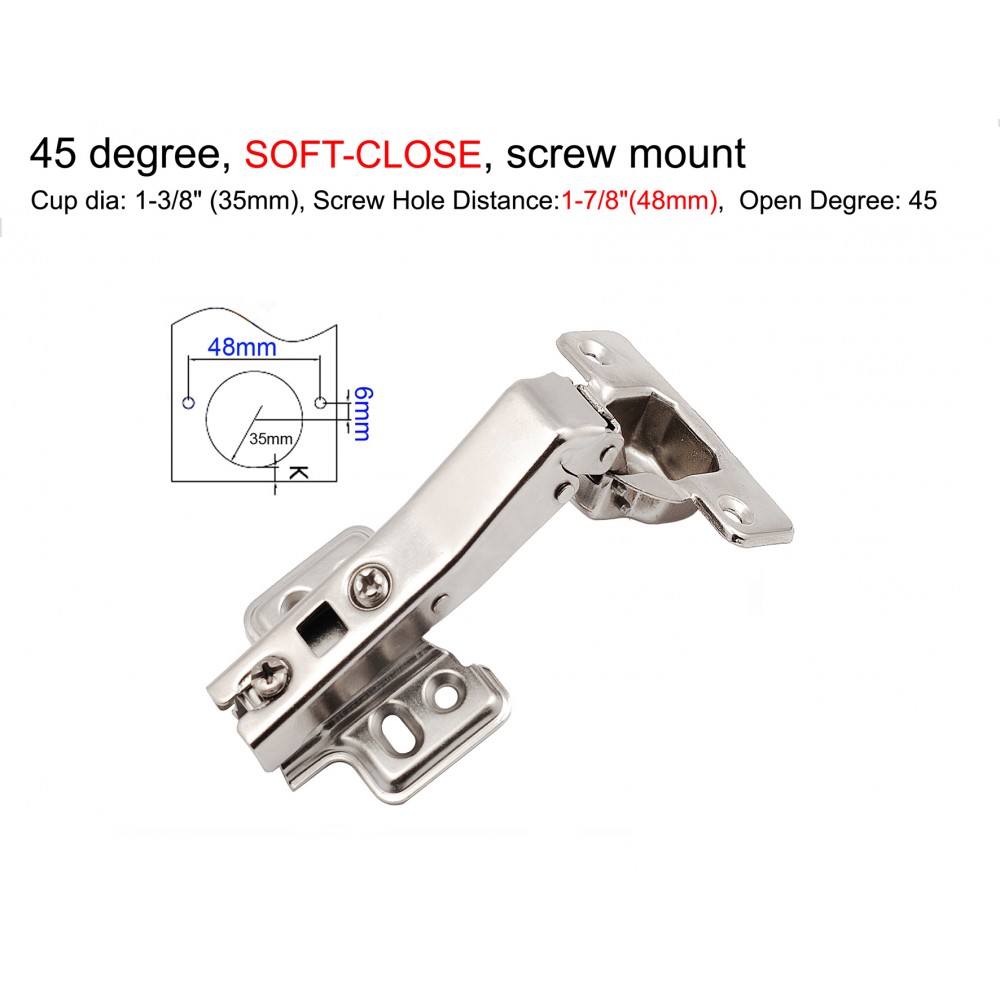 ◁45 degree Cabinet Hinge A1945