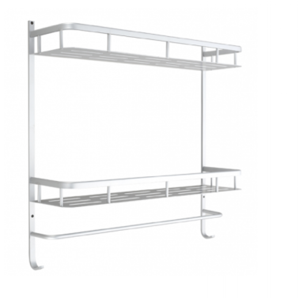 B3009/50SC Bathroom Wall Mount Folding Towel Rack Bar Towel Rail Holder, double deck Bath Shelf Storage Rack Rail, Aluminium Satin Chrome Mat Color Decorative Bathroom Hardware Accessory Set With Modern contemporary Stylish Design B3009/50SC Bathroom Wall Mount Folding Towel Rack Bar Towel Rail Holder, double deck Bath Shelf Storage Rack Rail, Aluminium Satin Chrome Mat Color Decorative Bathroom Hardware Accessory Set With Modern contemporary Stylish Design