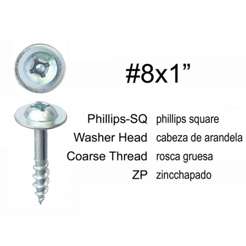 ▷SC81 LRG MOD TRUSS SQ/PHILLIPS COMB QUICK DR SCREW ZP