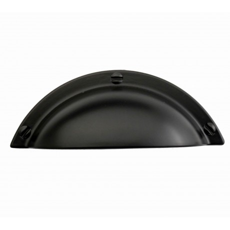  P88407/64BLK  2-1/2 " Inch (64mm) Flat Black Finish Powder Coated Euro Design Modern Style Kitchen Cabinet Pull Handle Closet Wood Door Pull Handle Cabinet Door Decorative Hardware Home Decor Cabinet Furniture Pull Drawer Handle Cupboard Pull