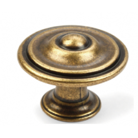 Amdecor N88151/34AE 1-3/8" inch (34mm) Beautiful Vintage Antique English Brass Finish Kitchen Cabinet Knob Handle Closet Wood Door Knob Cabinet Door Decorative Hardware Home Decor Cabinet Furniture Knob Pull Drawer Handle Cupboard Pull Knob