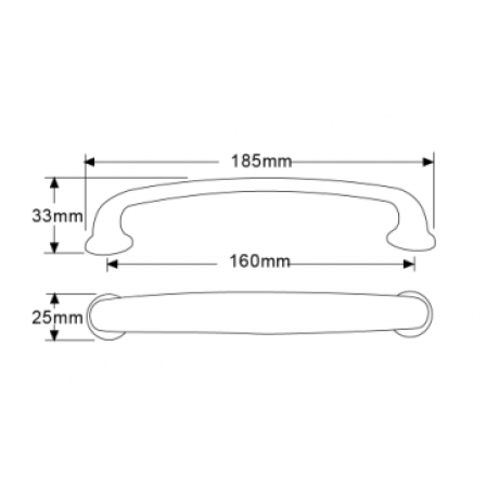  6-1/4" inch (160mm) P88596/160SN Slightly Brushed Satin Nickel post-modern design Style Kitchen Cabinet Pull Handle Closet Wood Door Pull handle Cabinet Door Decorative Hardware Home Decor Cabinet Furniture Pull Drawer Handle Cupboard Pull