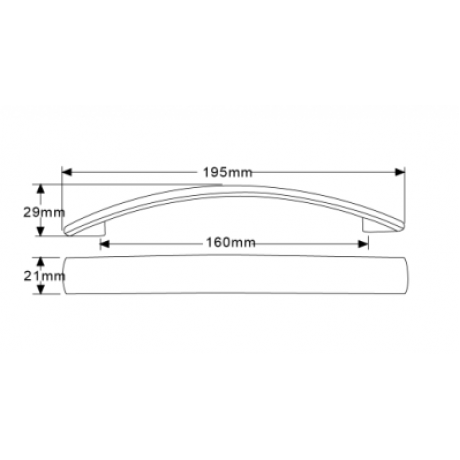  6-1/4" inch (160mm) P88330/160SN Slightly Brushed Satin Nickel Modern Style Wide Heavy Kitchen Cabinet Pull Handle Closet Wood Door Pull handle Cabinet Door Decorative Hardware Home Decor Cabinet Furniture Pull Drawer Handle Cupboard Pull