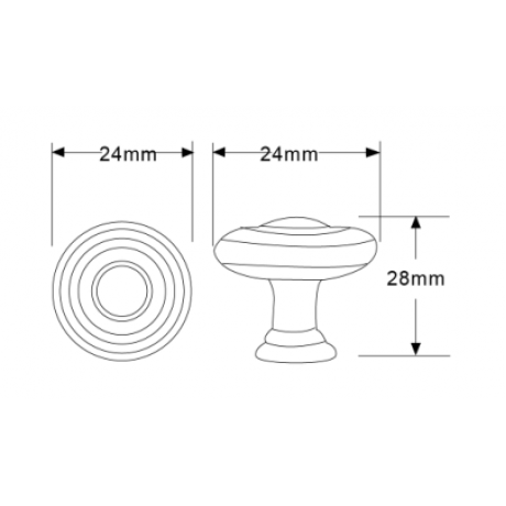  N88727/24AC 1" inch (24mm) Beautiful Vintage Antique Copper Kitchen Cabinet Knob Closet Wood Door Knob handle Cabinet Door Decorative Hardware Home Decor Furniture Pull Drawer Knob Cupboard Pull