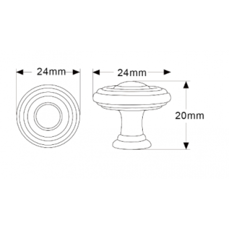  N88727/24AP 1" inch (24mm) Beautiful Vintage Classic Elegent Style Design Antique Pewter Kitchen Cabinet Knob Closet Wood Door Knob handle Cabinet Door Decorative Hardware Home Decor Furniture Pull Drawer Knob Cupboard Pull