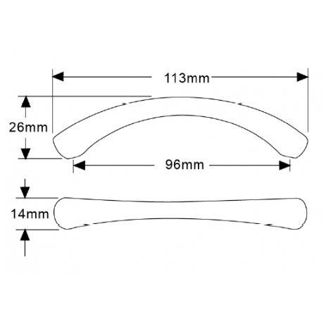  P88458/96CP 3-3/4 " inch (96mm) CP Finish Chrome Plated Shining Bright Euro Design Modern Style Kitchen Cabinet Pull Handle Closet Wood Door Pull handle Cabinet Door Decorative Cabinet Hardware Home Decor Furniture Pull Drawer Handle Cupboard