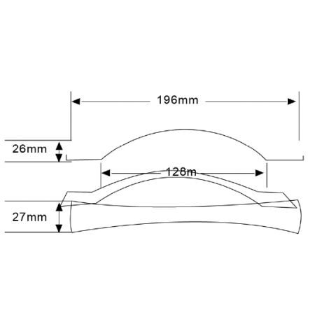  P88428/128CP 5"(128mm) CP Finish Chrome Plated Shining Bright Style Kitchen Cabinet Pull Handle Closet Wood Door Pull handle Cabinet Door Decorative Cabinet Hardware Home Decor Furniture Pull Drawer Handle Cupboard Pull