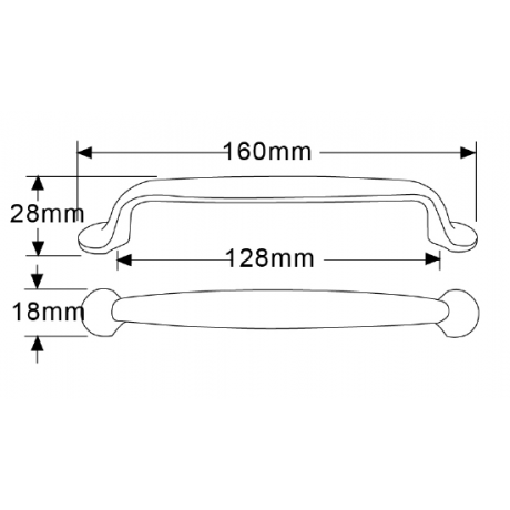  P88013/128AEH 5" inch (128mm) Beautiful Vintage Hand Rubbed Antique English Brass Kitchen Cabinet Pull Handle Closet Wood Door Pull handle Cabinet Door Decorative Cabinet Hardware Home Decor Furniture Pull Drawer Handle Cupboard Pull